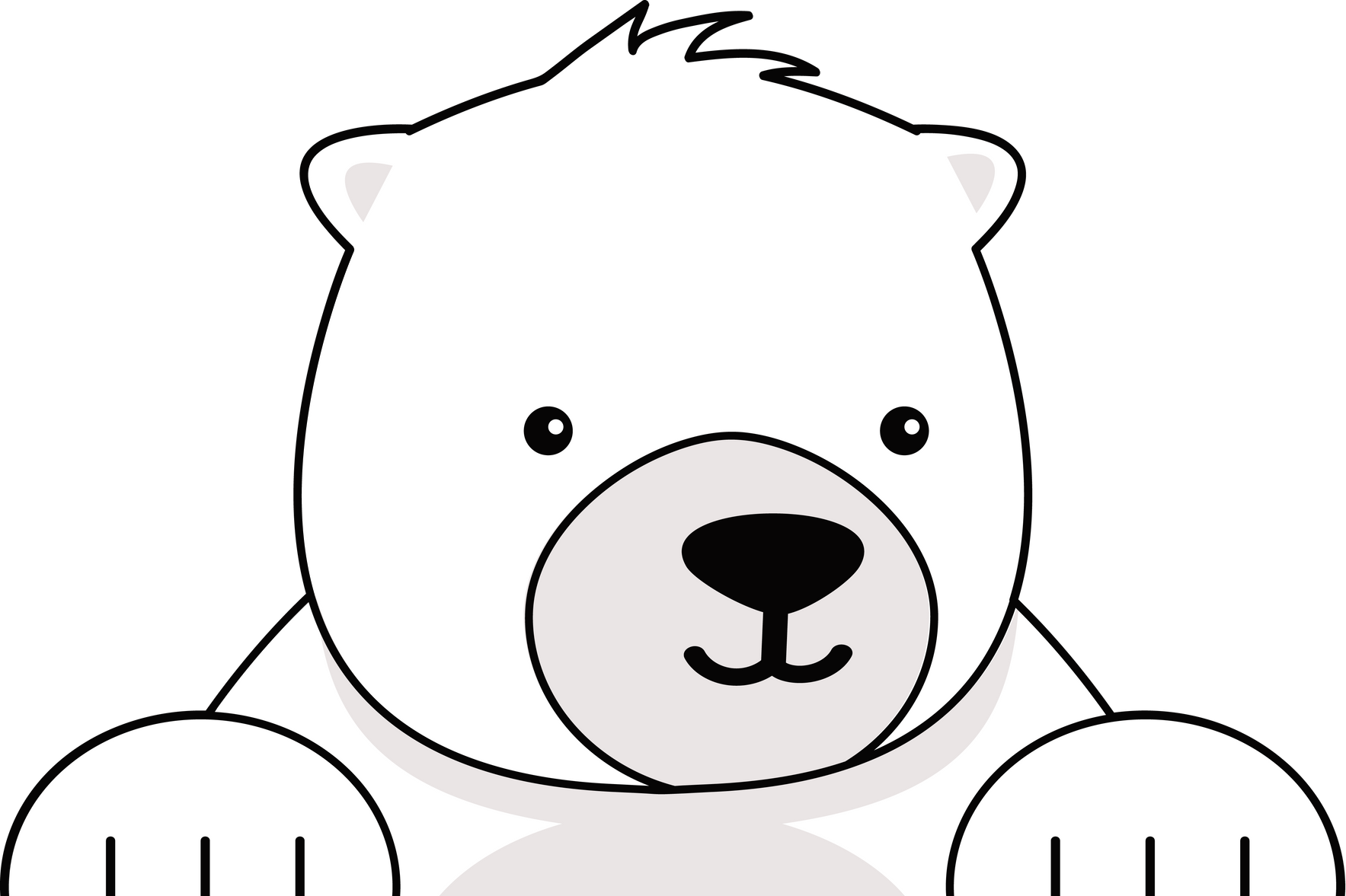 Cute polar bear doodle